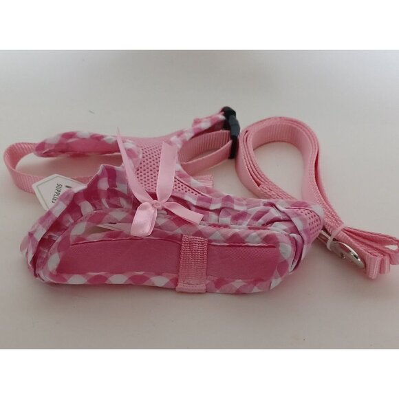 Expawlorer Pink Cat Mesh Harness With Bow & Leash, Size Small - Picture 6 of 12
